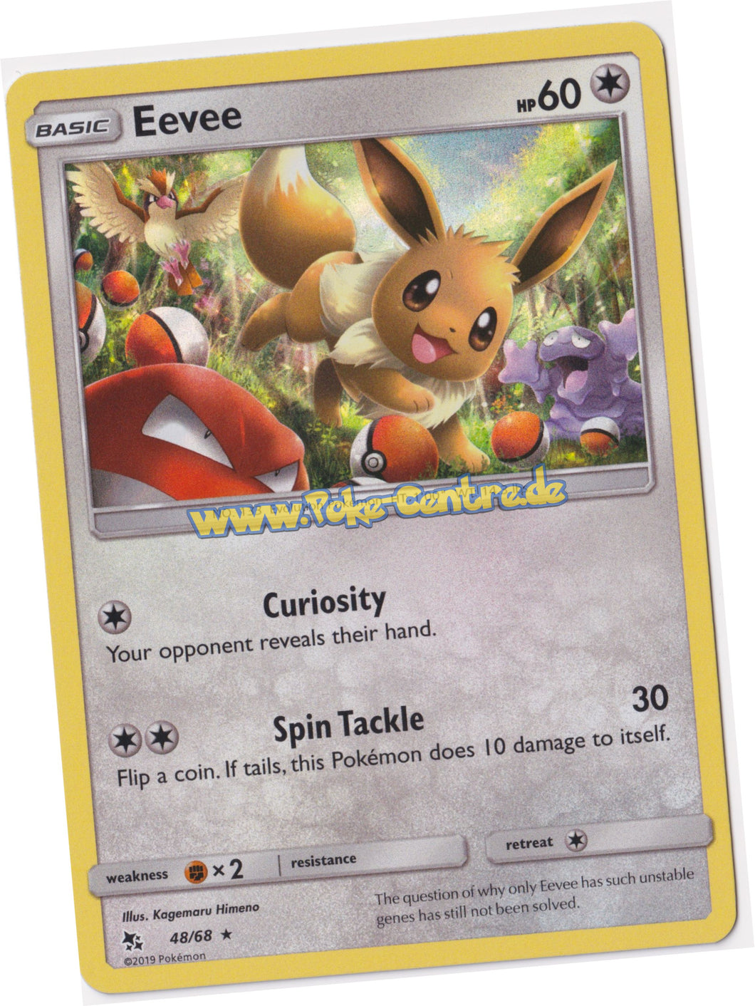 Eevee 48/68 Rare Holo - Hidden Fates Englisch