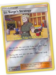 Lt. Surge's Strategy 60/68 Uncommon Reverse Holo - Hidden Fates Englisch