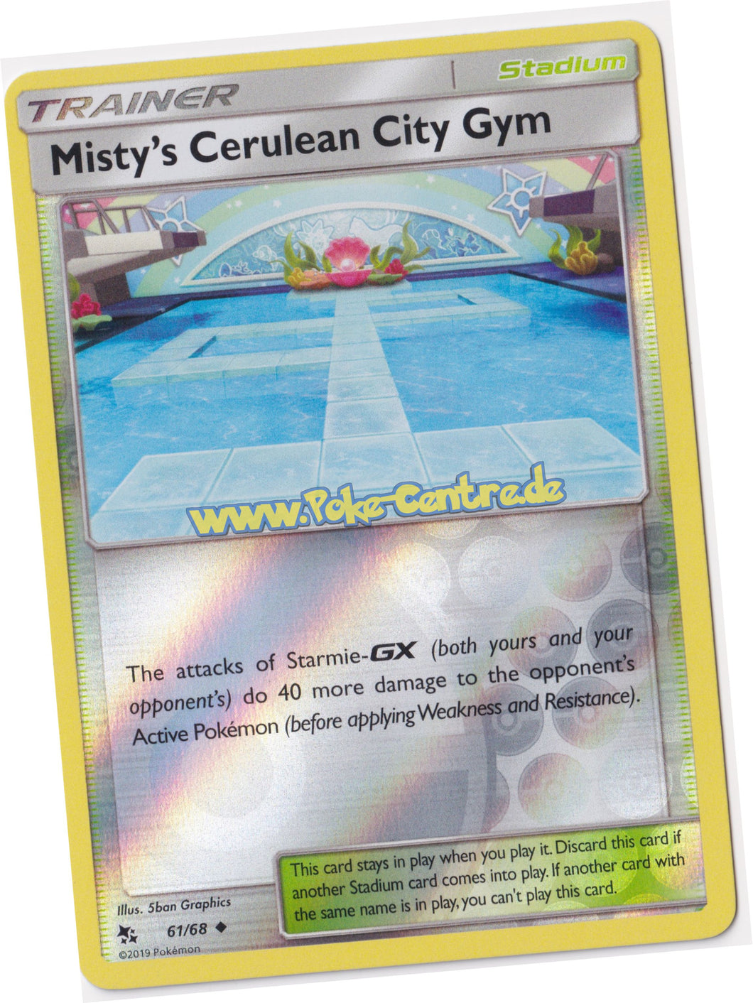Misty's Cerulean City Gym 61/68 Uncommon Reverse Holo - Hidden Fates Englisch