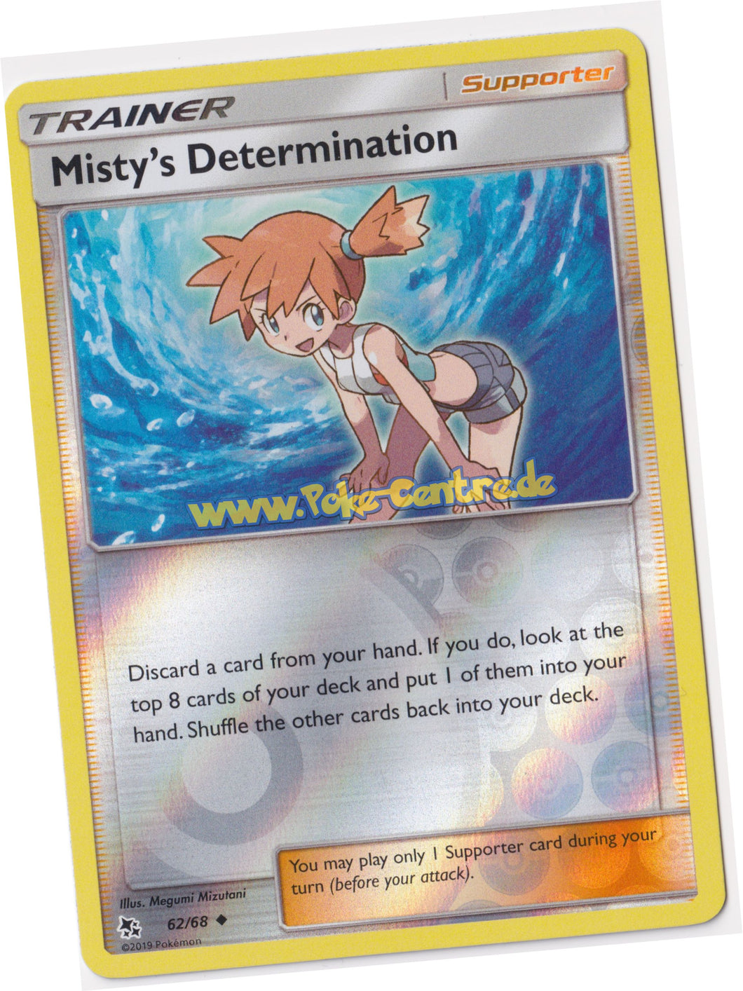 Misty's Determination 62/68 Uncommon Reverse Holo - Hidden Fates Englisch