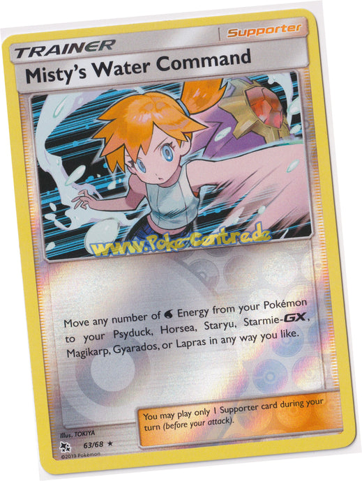 Misty's Water Command 63/68 Rare Reverse Holo - Hidden Fates Englisch