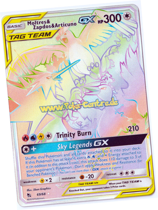 Moltres & Zapdos & Articuno 69/68 Secret Rare - Hidden Fates Englisch