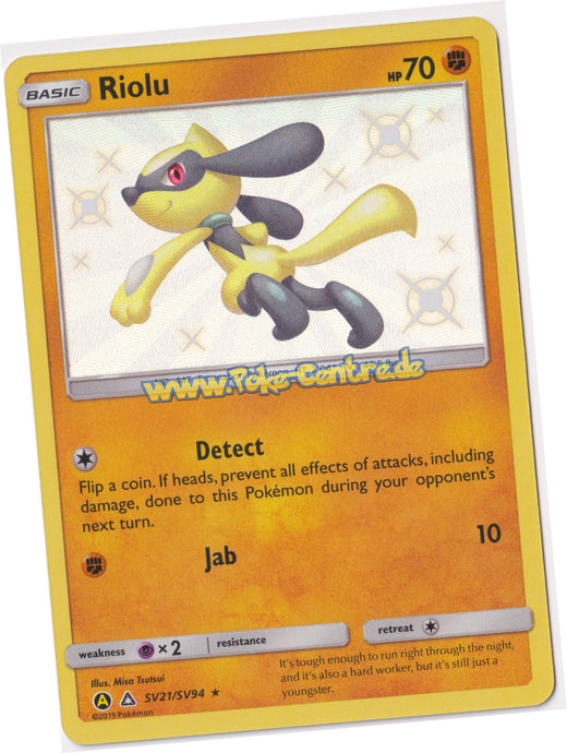 Riolu SV21/SV94 Rare Shiny Holo - Hidden Fates Englisch