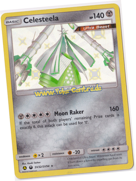Celesteela SV32/SV94 Rare Shiny Holo - Hidden Fates Englisch