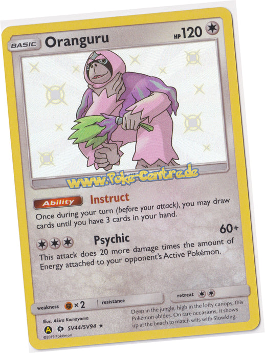Oranguru SV44/SV94 Rare Shiny Holo - Hidden Fates Englisch