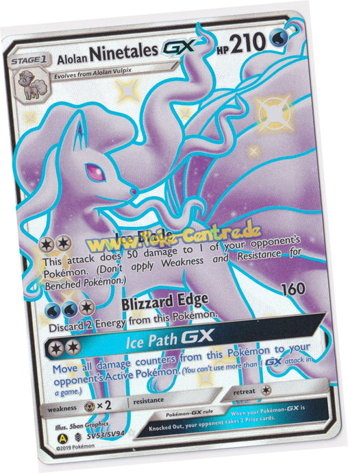 Alolan Ninetales GX SV53/SV94 Shiny Ultra Rare - Hidden Fates Englisch