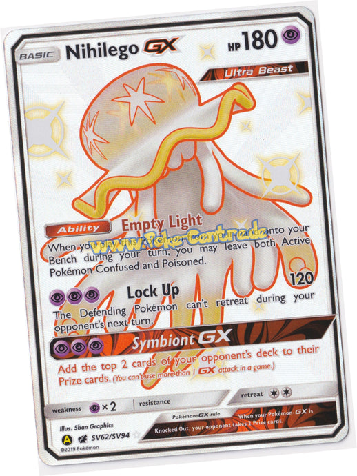 Nihilego GX SV62/SV94 Shiny Ultra Rare - Hidden Fates Englisch