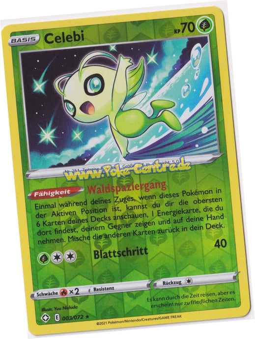Celebi 003/072 Rare Reverse Holo - Glänzendes Schicksal Deutsch