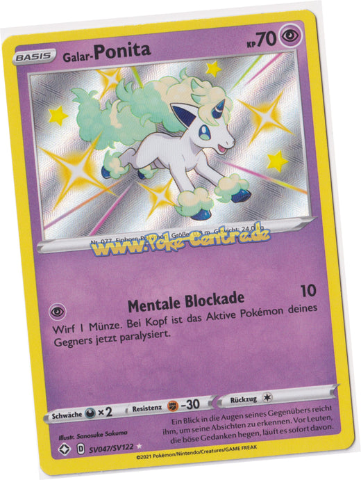 Galar-Ponita SV047/SV122 Rare Shiny Holo - Glänzendes Schicksal Deutsch