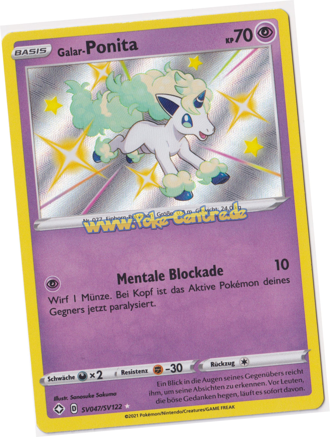 Galar-Ponita SV047/SV122 Rare Shiny Holo - Glänzendes Schicksal Deutsch