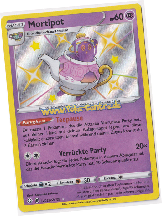 Mortipod SV053/SV122 Rare Shiny Holo - Glänzendes Schicksal Deutsch