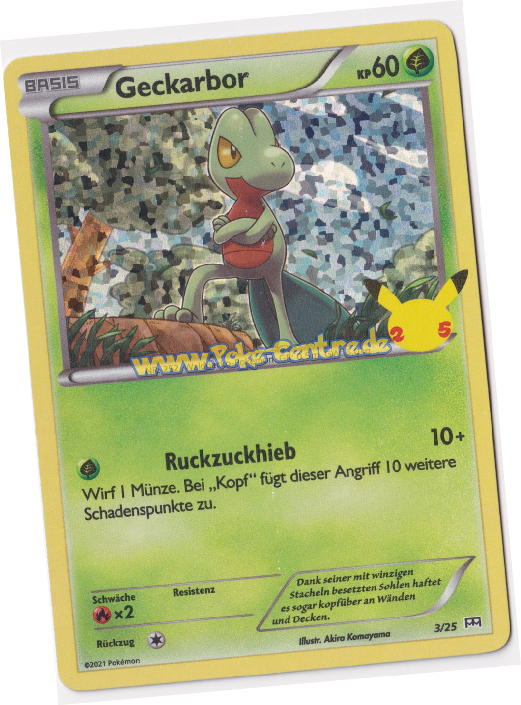 Geckarbor 3/25 Holo - Mc Donald´s Promo Deutsch