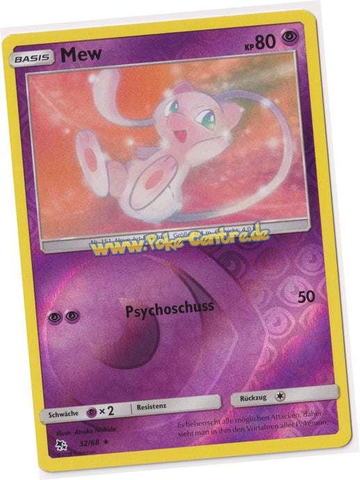 Mew 32/68 Rare Reverse Holo - Verborgenes Schicksal Deutsch