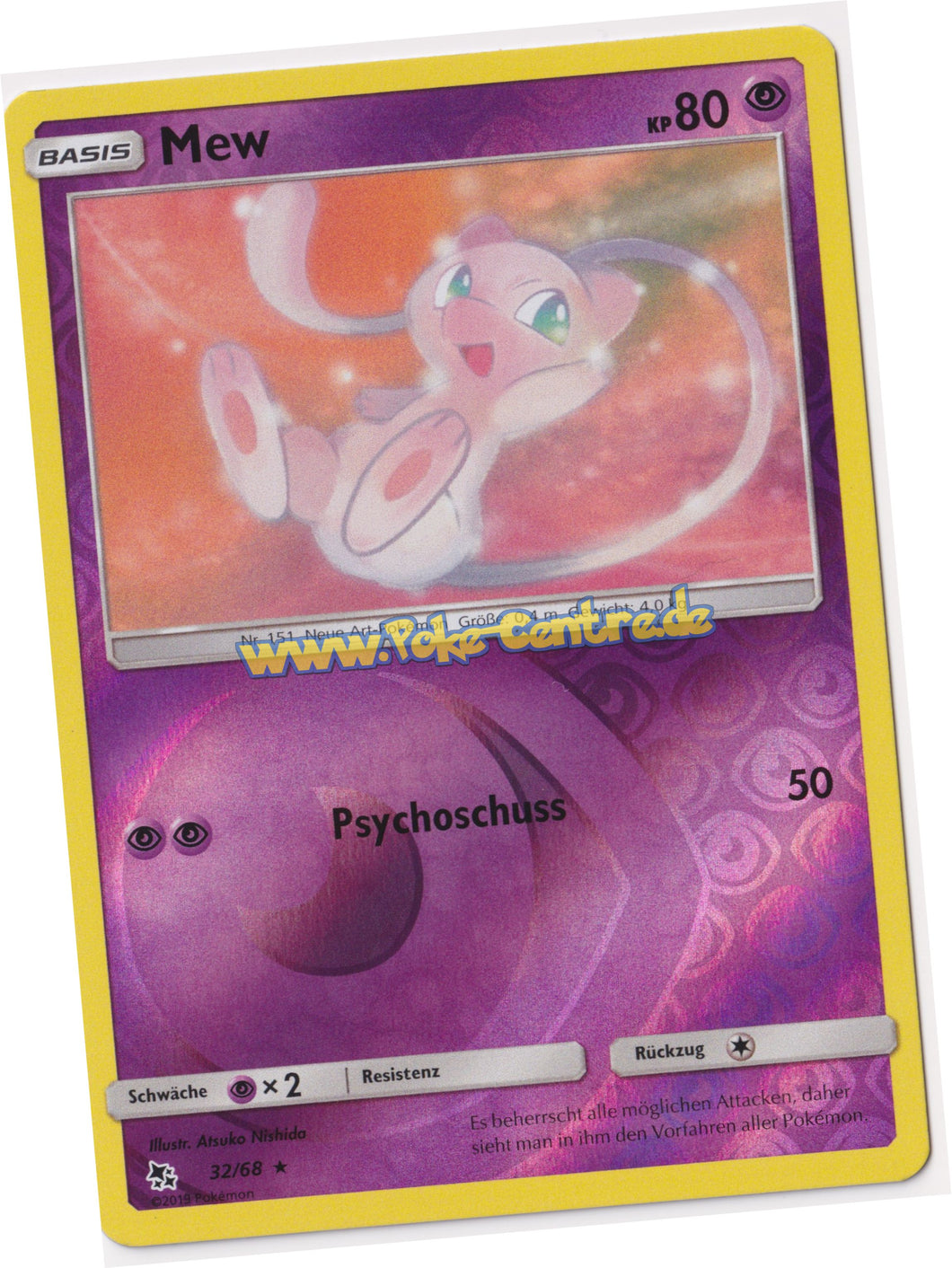 Mew 32/68 Rare Reverse Holo - Verborgenes Schicksal Deutsch