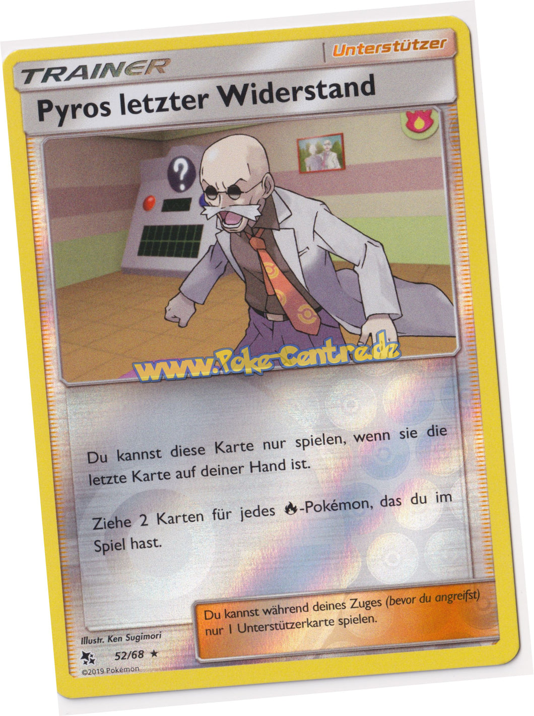 Pyros letzter Widerstand 52/68 Rare Reverse Holo - Verborgenes Schicksal Deutsch