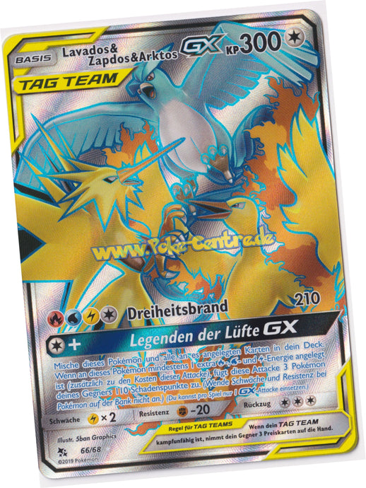 Lavados & Zapdos & Arktos GX 66/68 Ultra Rare - Verborgenes Schicksal Deutsch