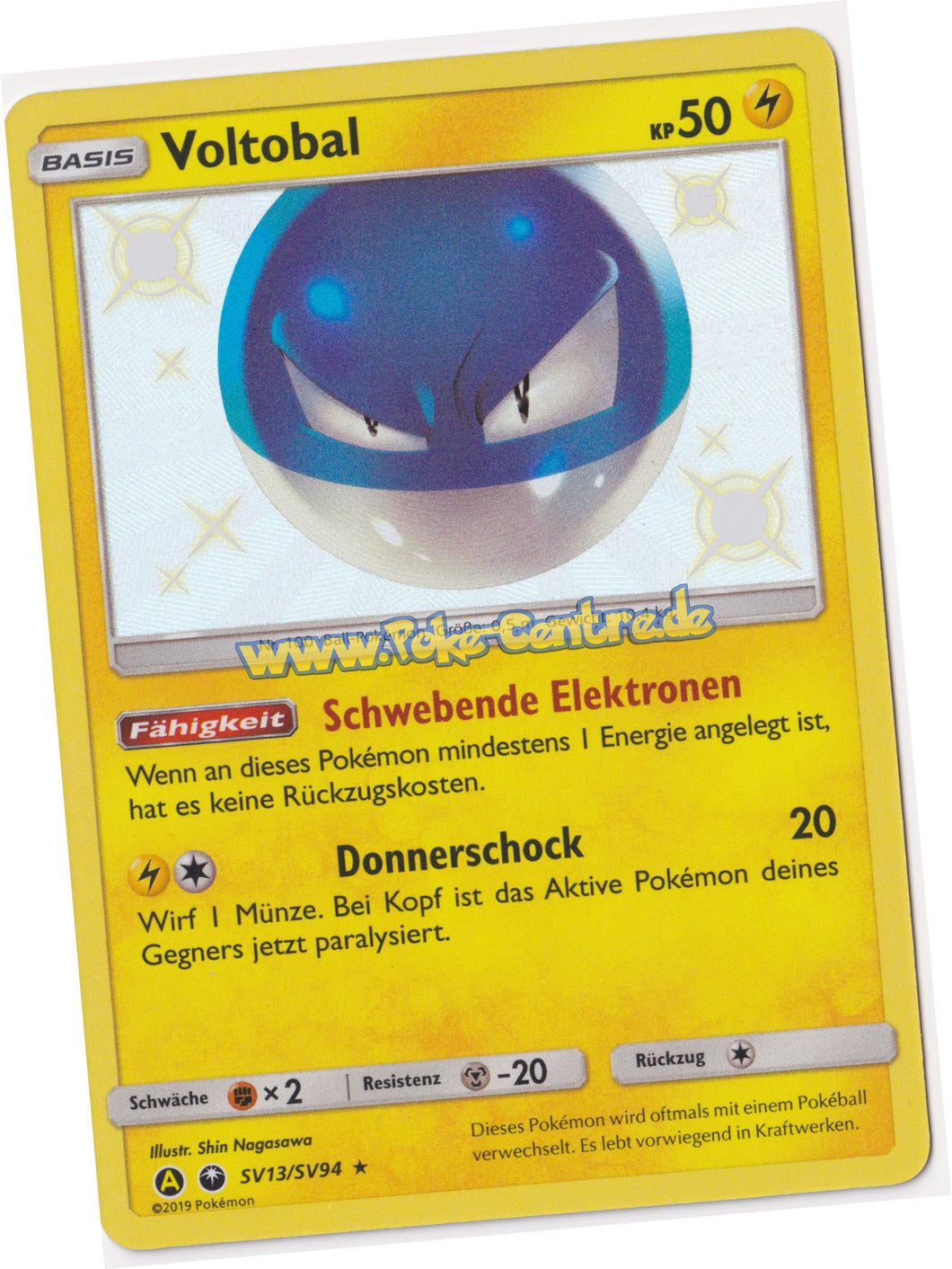 Voltobal SV13/SV94 Rare Shiny Holo - Verborgenes Schicksal Deutsch