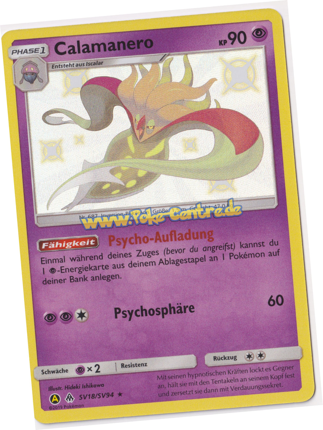 Calamanero SV18/SV94 Rare Shiny Holo - Verborgenes Schicksal Deutsch