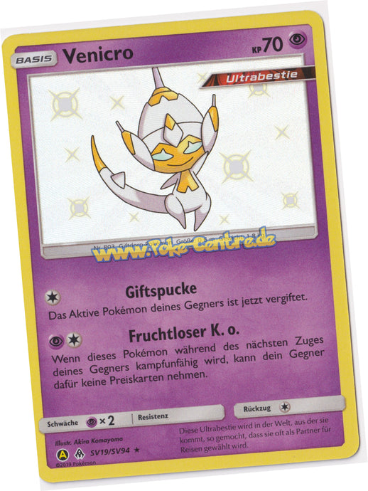 Venicro SV19/SV94 Rare Shiny Holo - Verborgenes Schicksal Deutsch