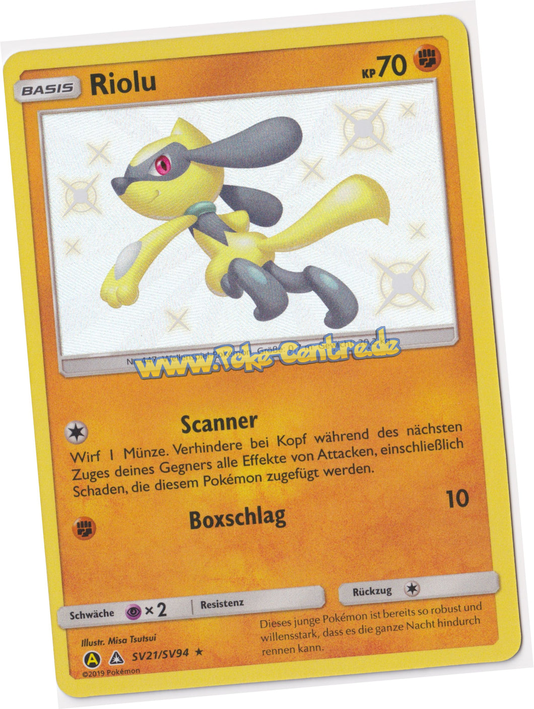 Riolu SV21/SV94 Rare Shiny Holo - Verborgenes Schicksal Deutsch