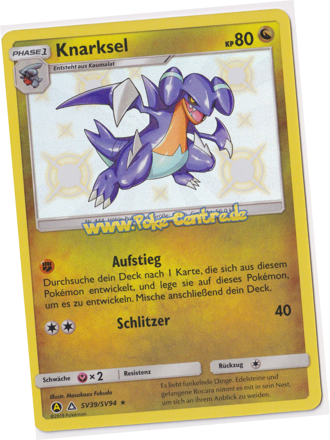 Knarksel SV39/SV94 Rare Shiny Holo - Verborgenes Schicksal Deutsch