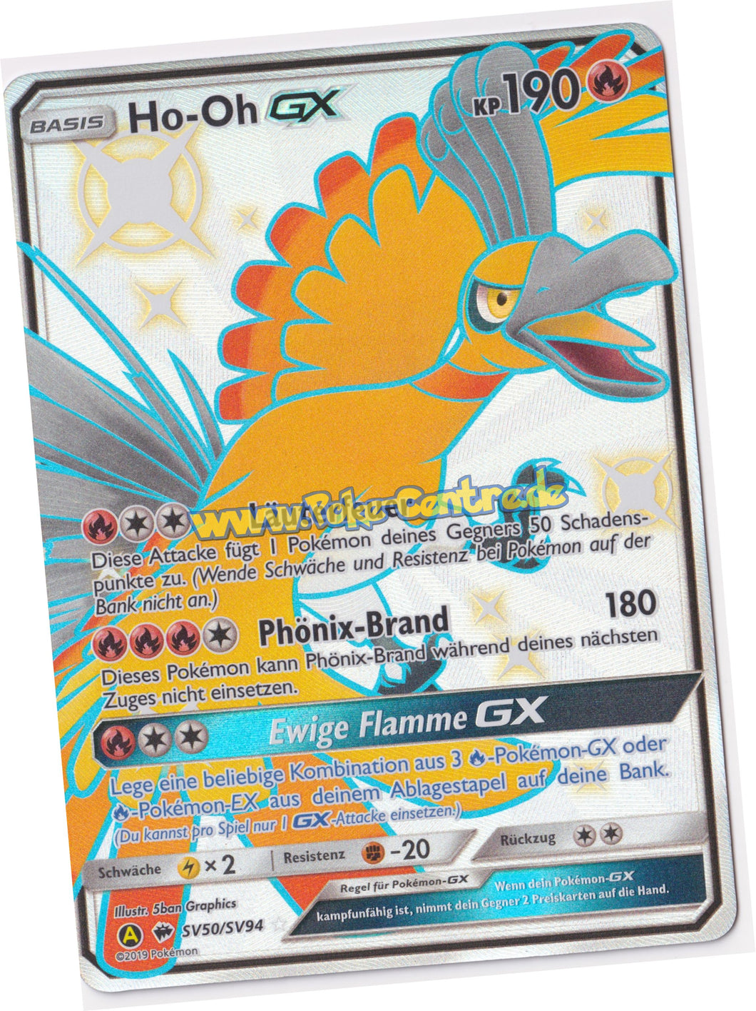 Ho-Oh GX SV50/SV94 Shiny Ultra Rare - Verborgenes Schicksal Deutsch