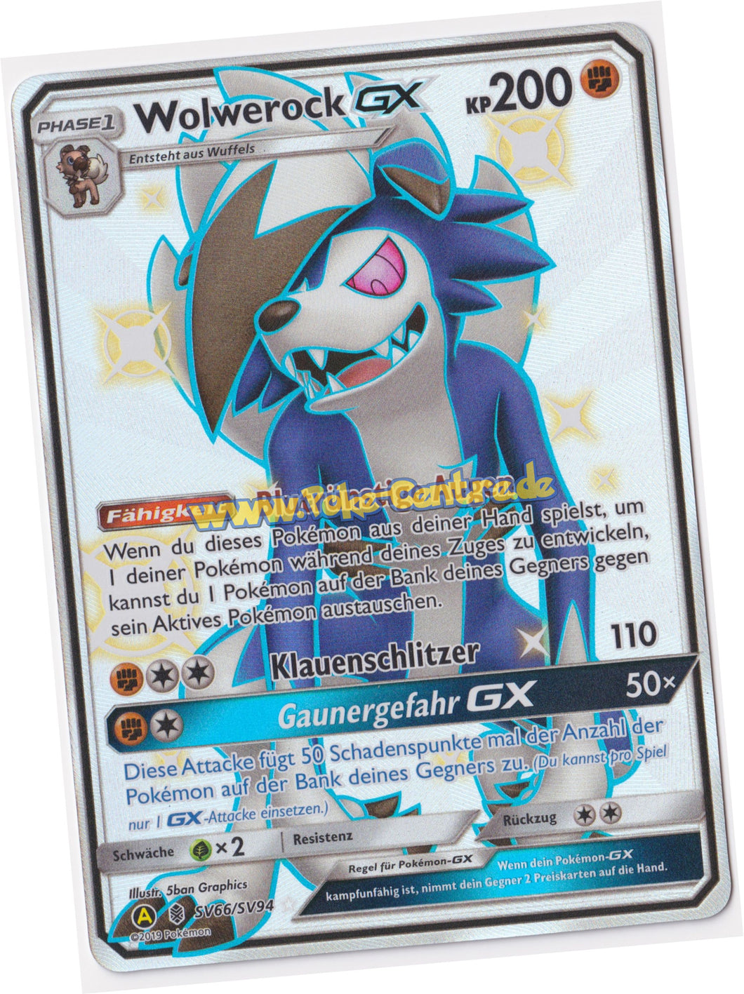 Wolwerock GX SV66/SV94 Shiny Ultra Rare - Verborgenes Schicksal Deutsch