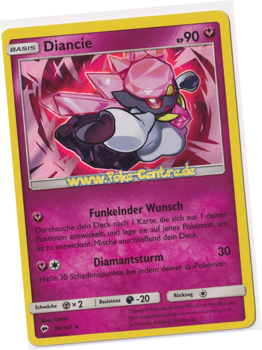 Diancie 94/147 Rare Holo - Nacht in Flammen Deutsch