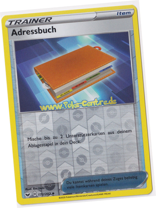 Adressbuch 172/202 Uncommon Reverse Holo - Schwert & Schild Deutsch