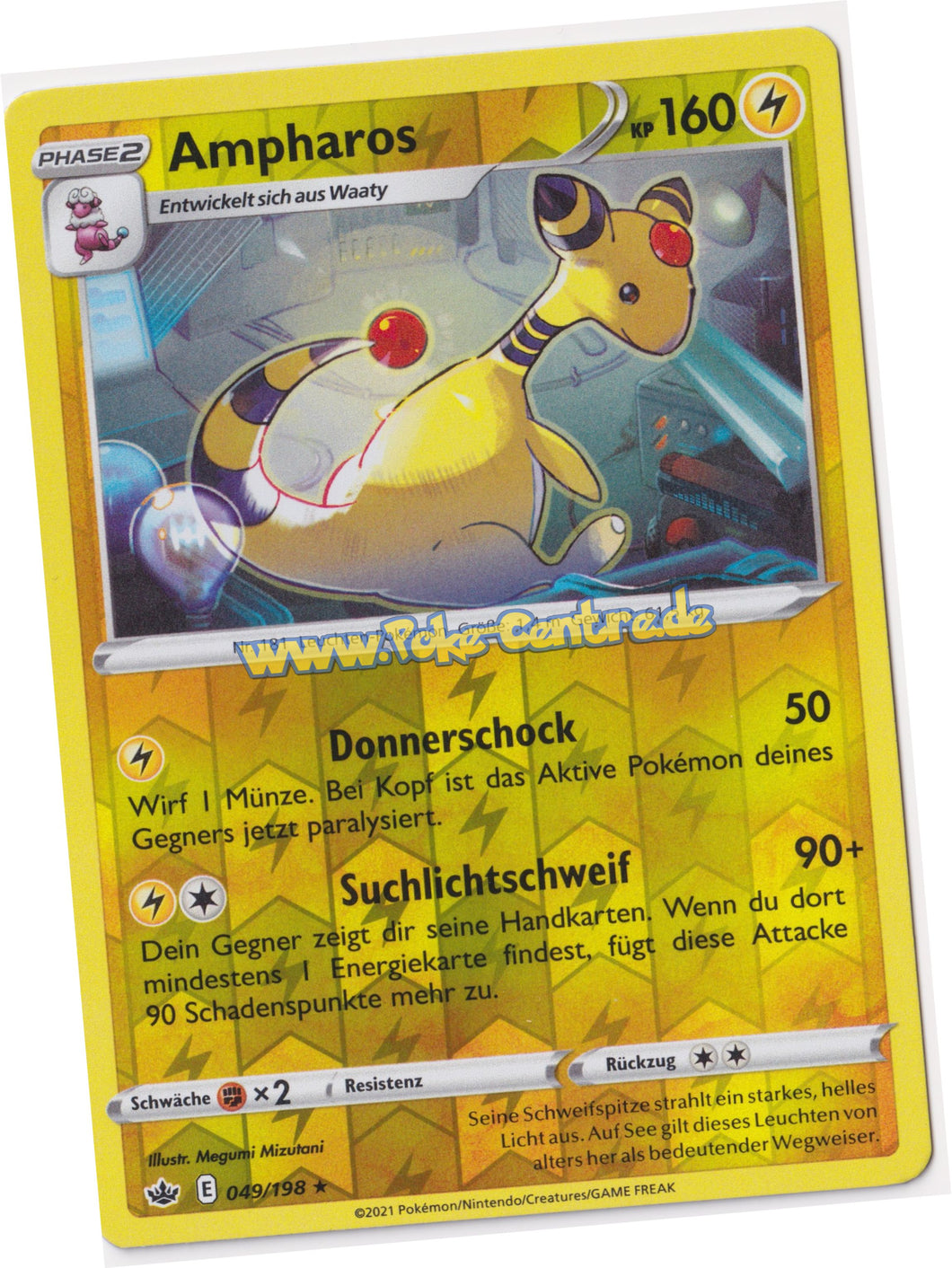 Ampharos 049/198 Rare Reverse Holo - Schaurige Herrschaft Deutsch