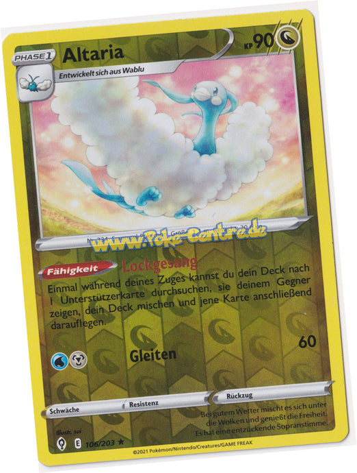 Altaria 106/203 Rare Reverse Holo - Drachenwandel Deutsch