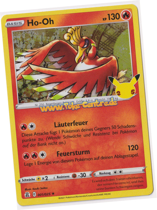 Ho-Oh 001/025 Rare Holo - Celebrations Deutsch