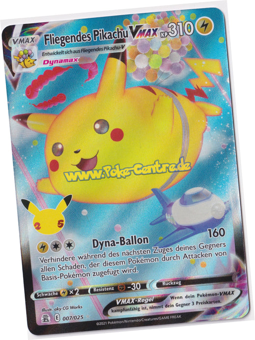 Fliegendes Pikachu VMAX 007/025 Ultra Rare - Celebrations Deutsch