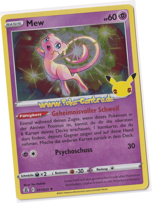 Mew 011/025 Rare Holo - Celebrations Deutsch
