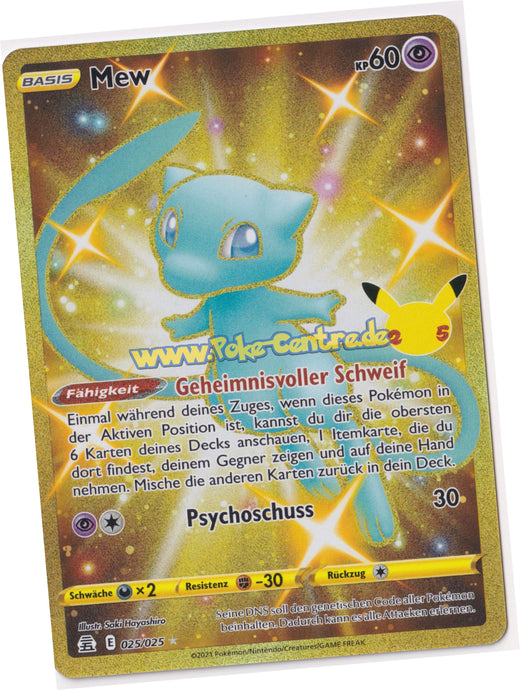 Mew 025/025 Secret Rare - Celebrations Deutsch