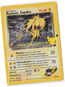 Rockets Zapdos 15/132 Rare Holo - Celebrations Deutsch