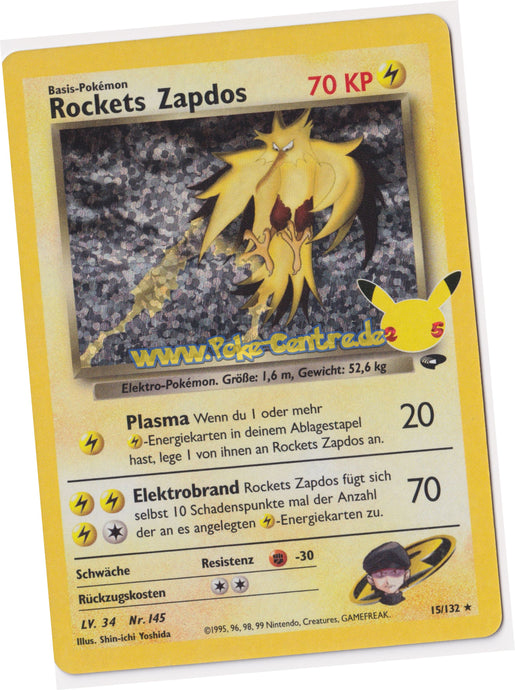 Rockets Zapdos 15/132 Rare Holo - Celebrations Deutsch