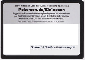 Pokémon TCGO Code: Fusionsangriff