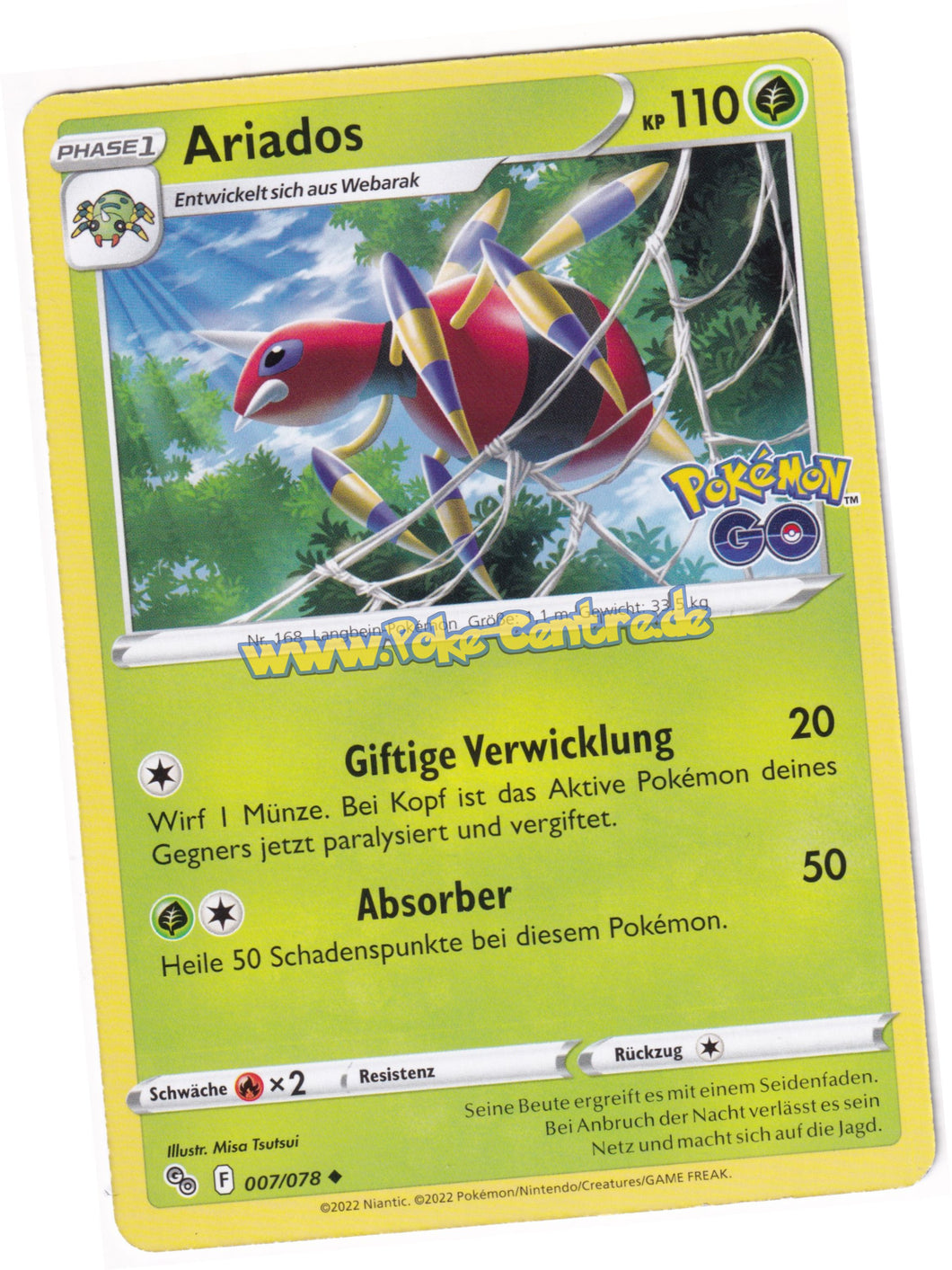 Ariados 007/078 Uncommon - Pokemon GO Deutsch