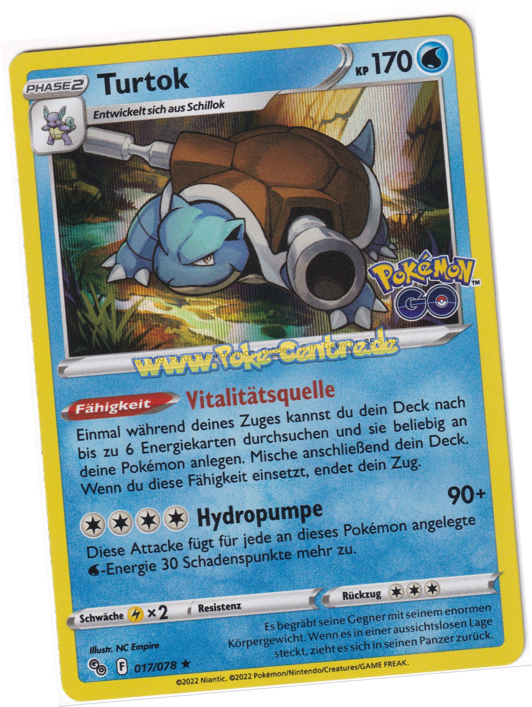 Turtok 017/078 Rare Holo - Pokemon GO Deutsch
