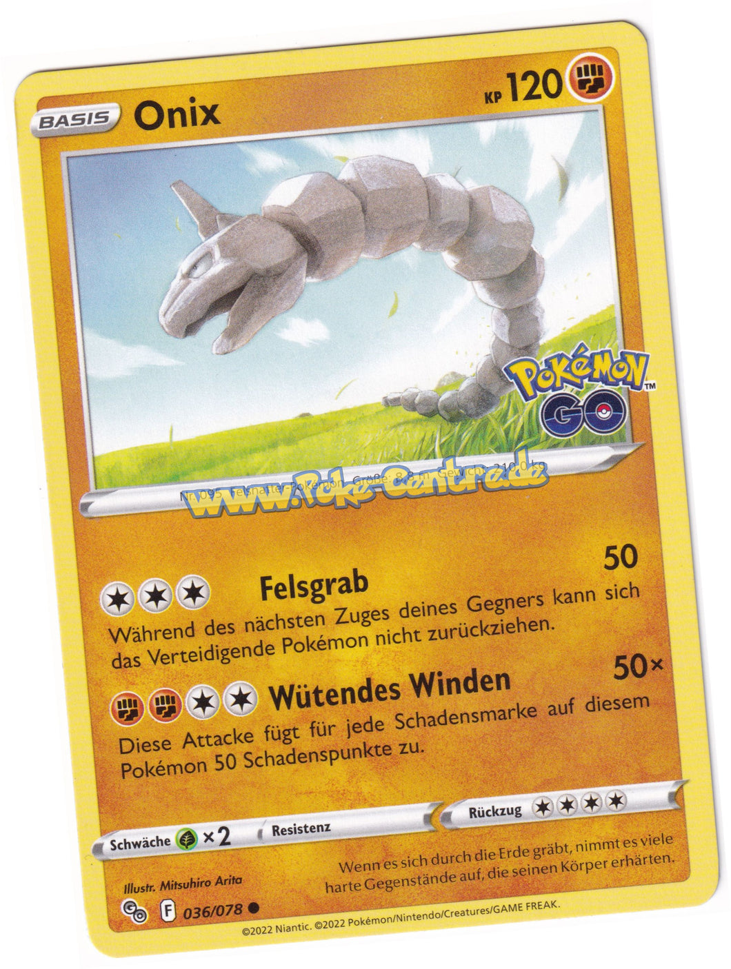 Onix 036/078 Common - Pokemon GO Deutsch
