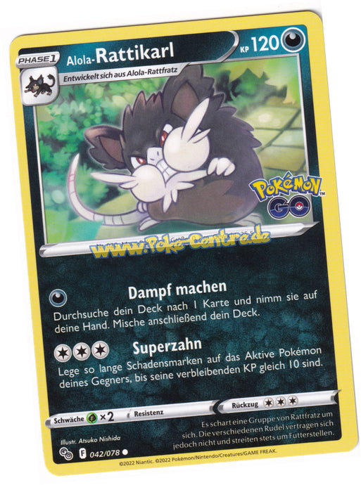 Alola-Rattikarl 042/078 Common - Pokemon GO Deutsch