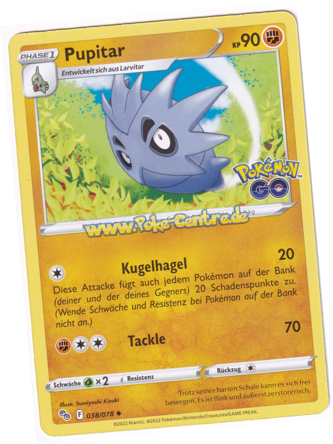Pupitar 038/078 Uncommon - Pokemon GO Deutsch