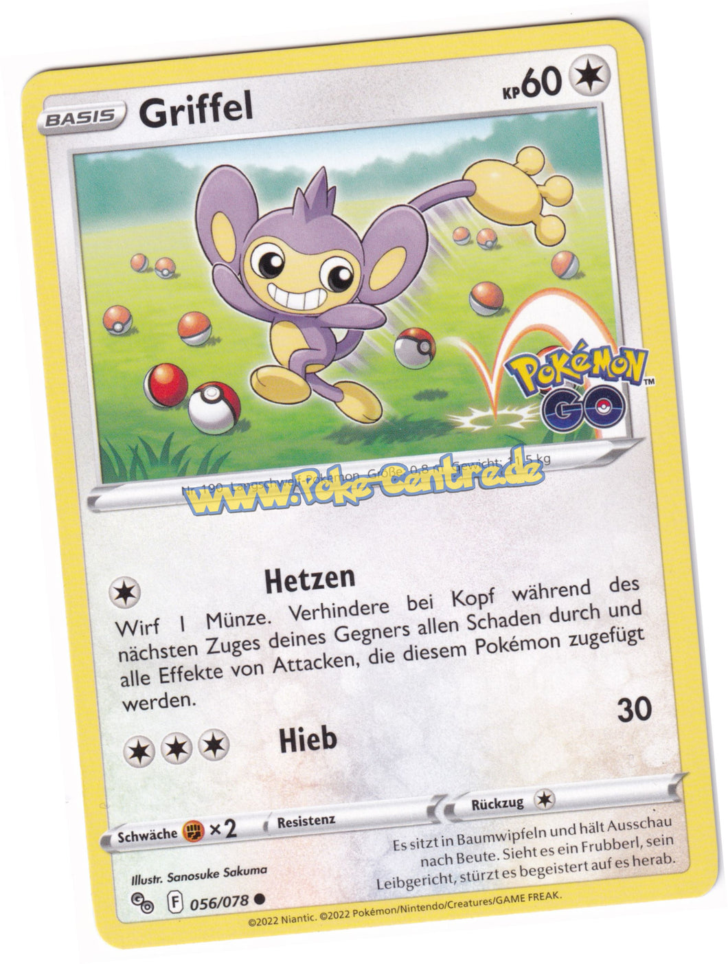 Griffel 056/078 Common - Pokemon GO Deutsch