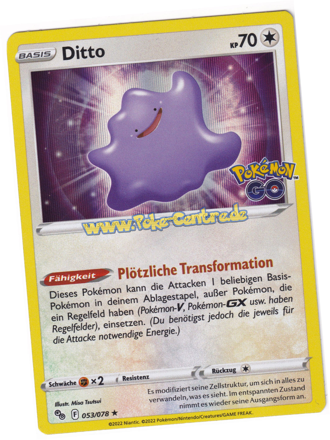 Ditto 053/078 Rare Holo - Pokemon GO Deutsch