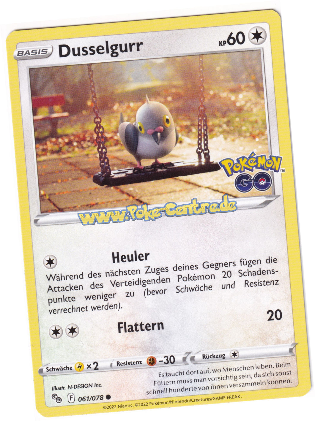 Dusselgurr 061/078 Common - Pokemon GO Deutsch