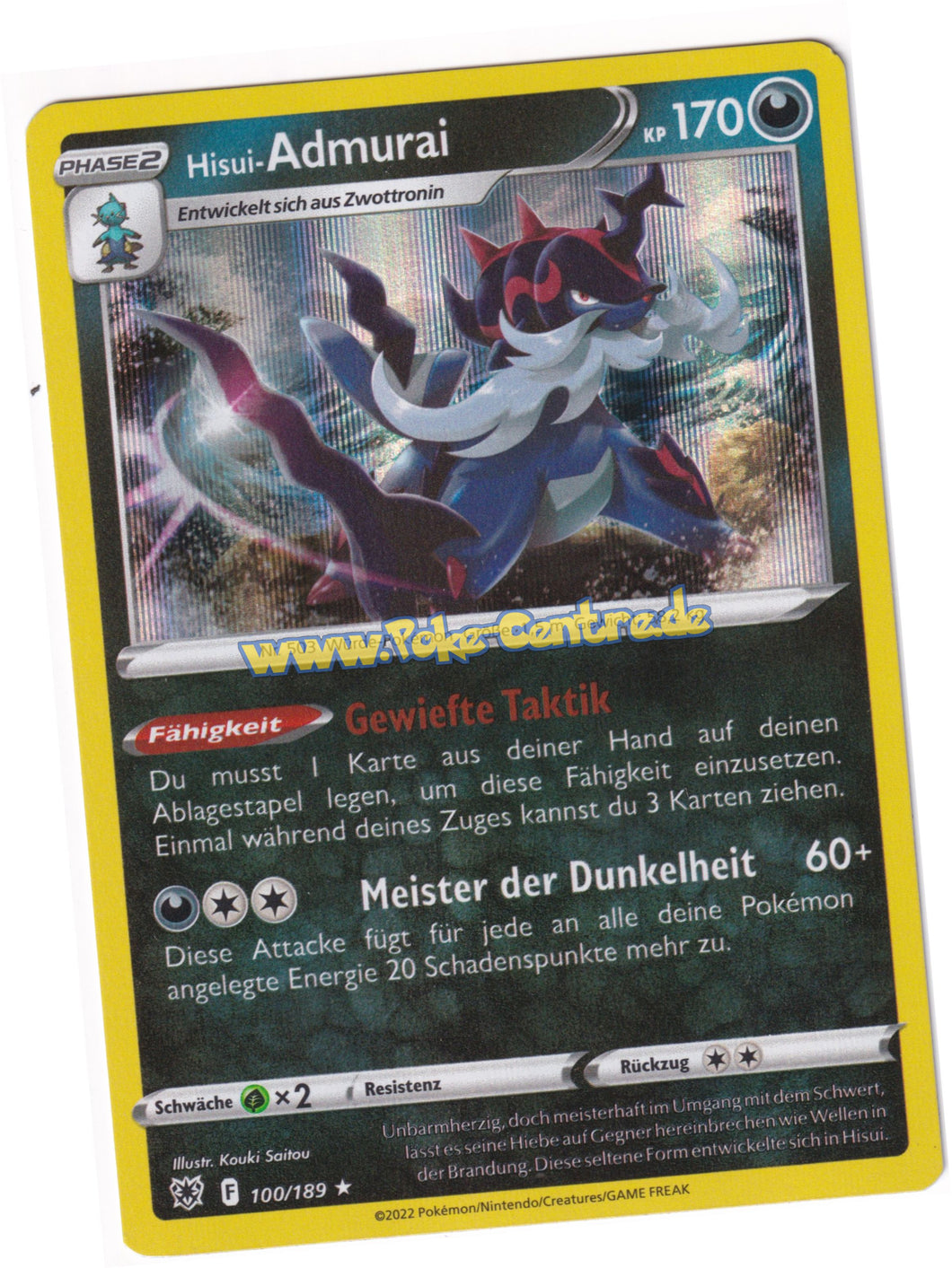 Hisui-Admurai 100/189 Rare Holo