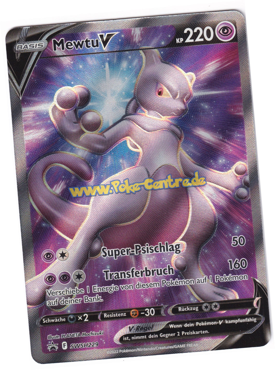 Mewtu-V SWSH229 Fullart - Black Star Promo Pokemon GO Deutsch