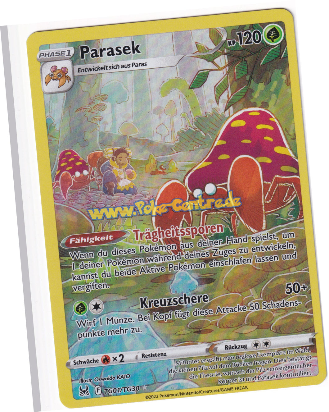 Parasek Trainer Rare TG01/TG30 Fullart - Verlorener Ursprung Deutsch