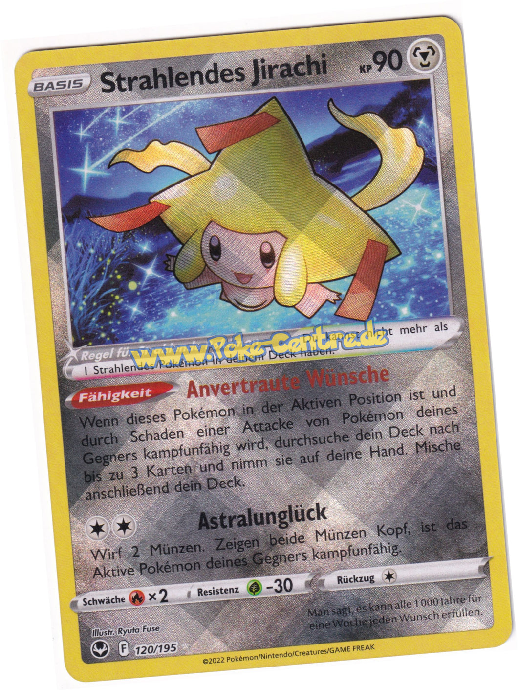 Strahlendes Jirachi 120/195 Radiant Rare - Silberne Sturmwinde Deutsch
